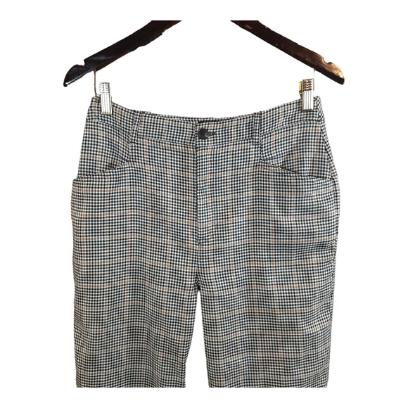Urban Outfitters High Rise Cropped Houndstooth Pants Academia Preppy Women's 12 - Picture 2 of 6